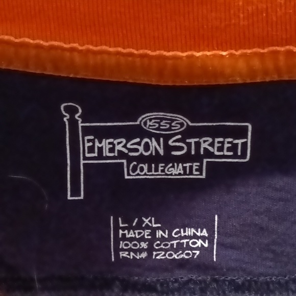 FINAL PRICE EMERSON STREET collegiate Auburn navy/orange/white t-shirt  XL - Picture 2 of 8